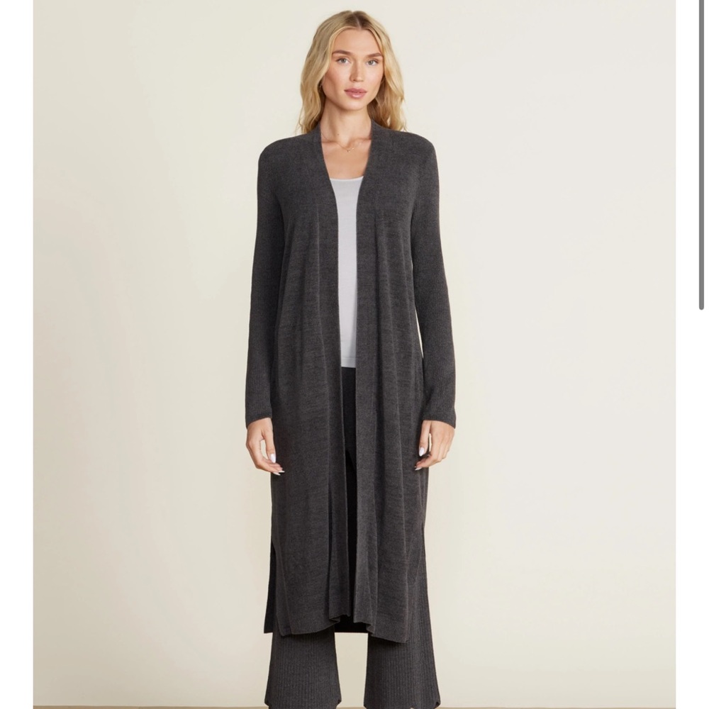 Barefoot Dreams CozyChic Ultra Lite Everything Cardigan in Carbon (charcoal)